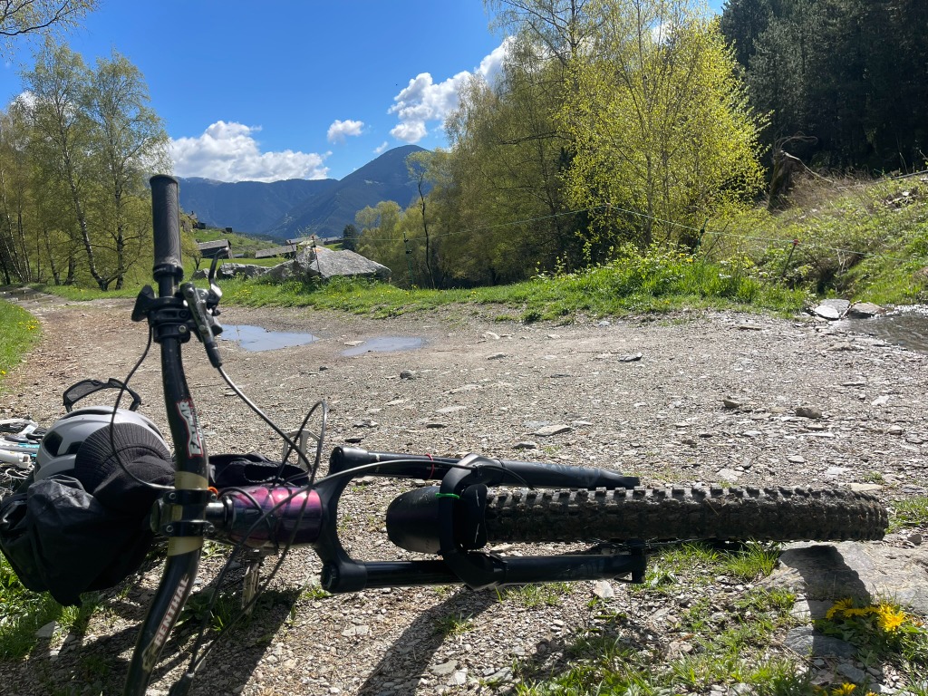 E-bike on a mountain trail