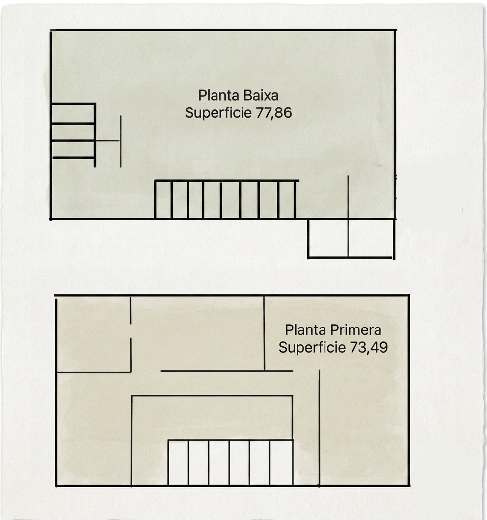 Andorra chalet floor plan - upper level